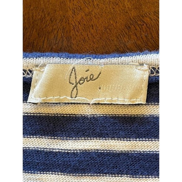 Joie Blue And White Striped Cotton‎ Short Sleeve Pullover Mini T Shirt Dress S - Picture 6 of 7